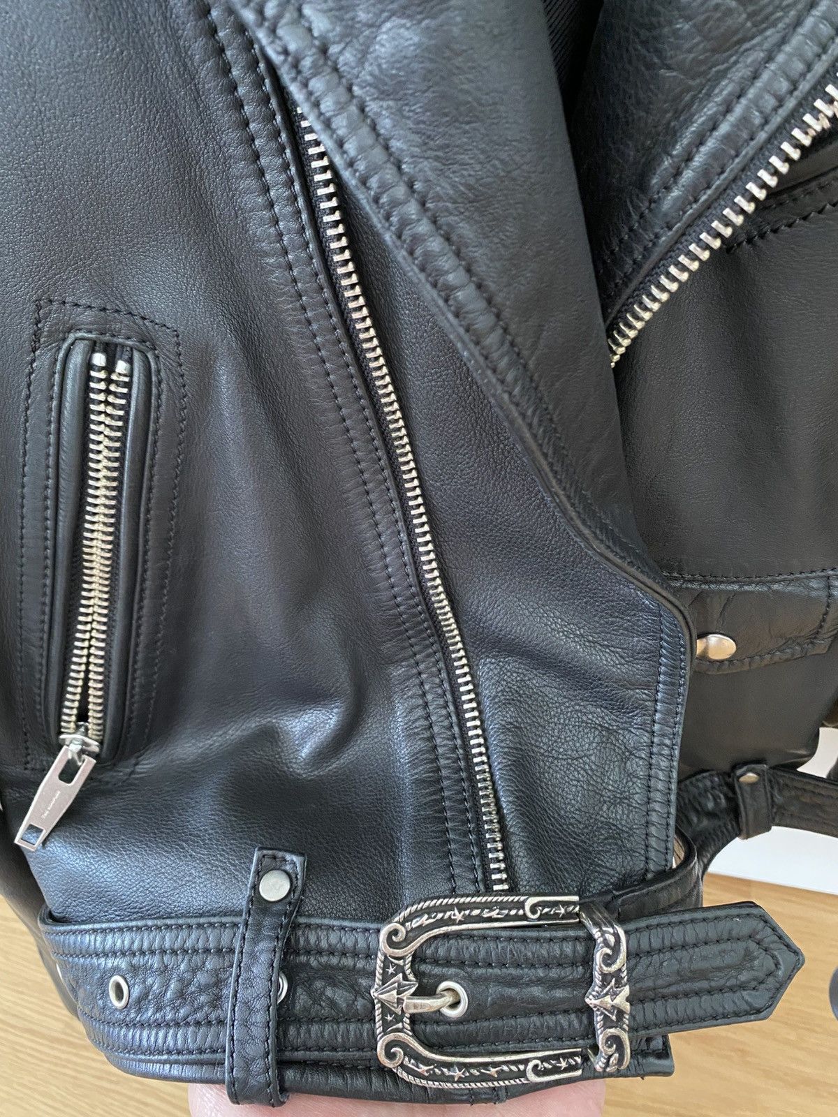 The Kooples Men Biker Leather Jacket Size US M / EU 48-50 / 2 - 3 Thumbnail