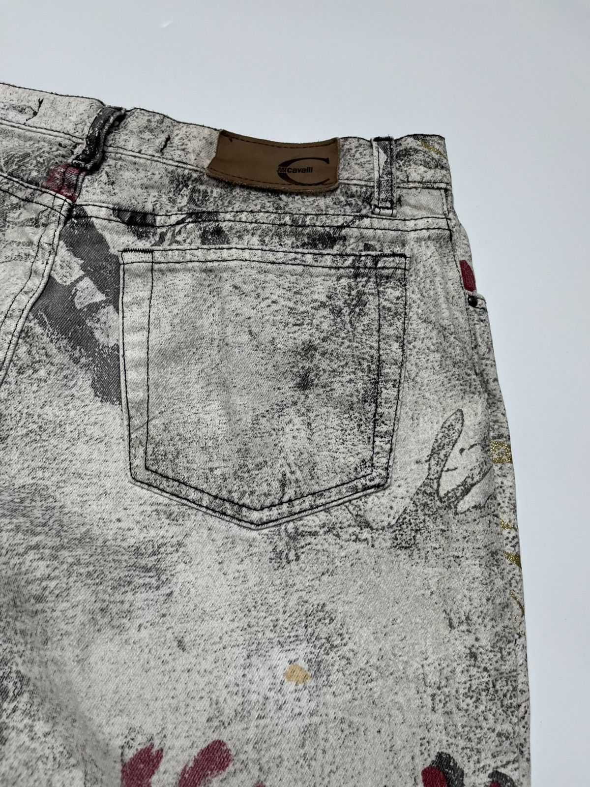 Just Cavalli Just Cavalli × Roberto Cavalli Handprint Trompe L'oeil Jeans Size 29" - 15 Thumbnail