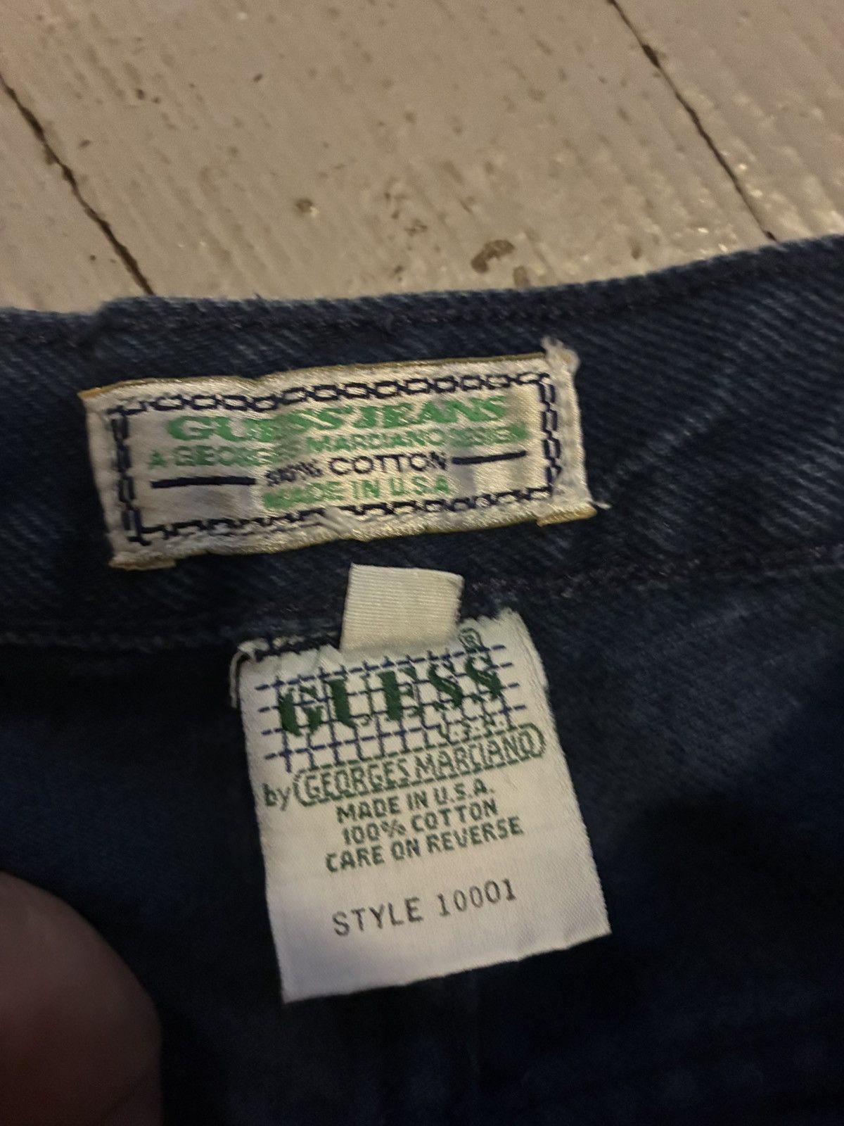 Guess Vintage 90s Guess USA Made 31x34 Dark Wash Straight Leg Size US 31 - 4 Thumbnail