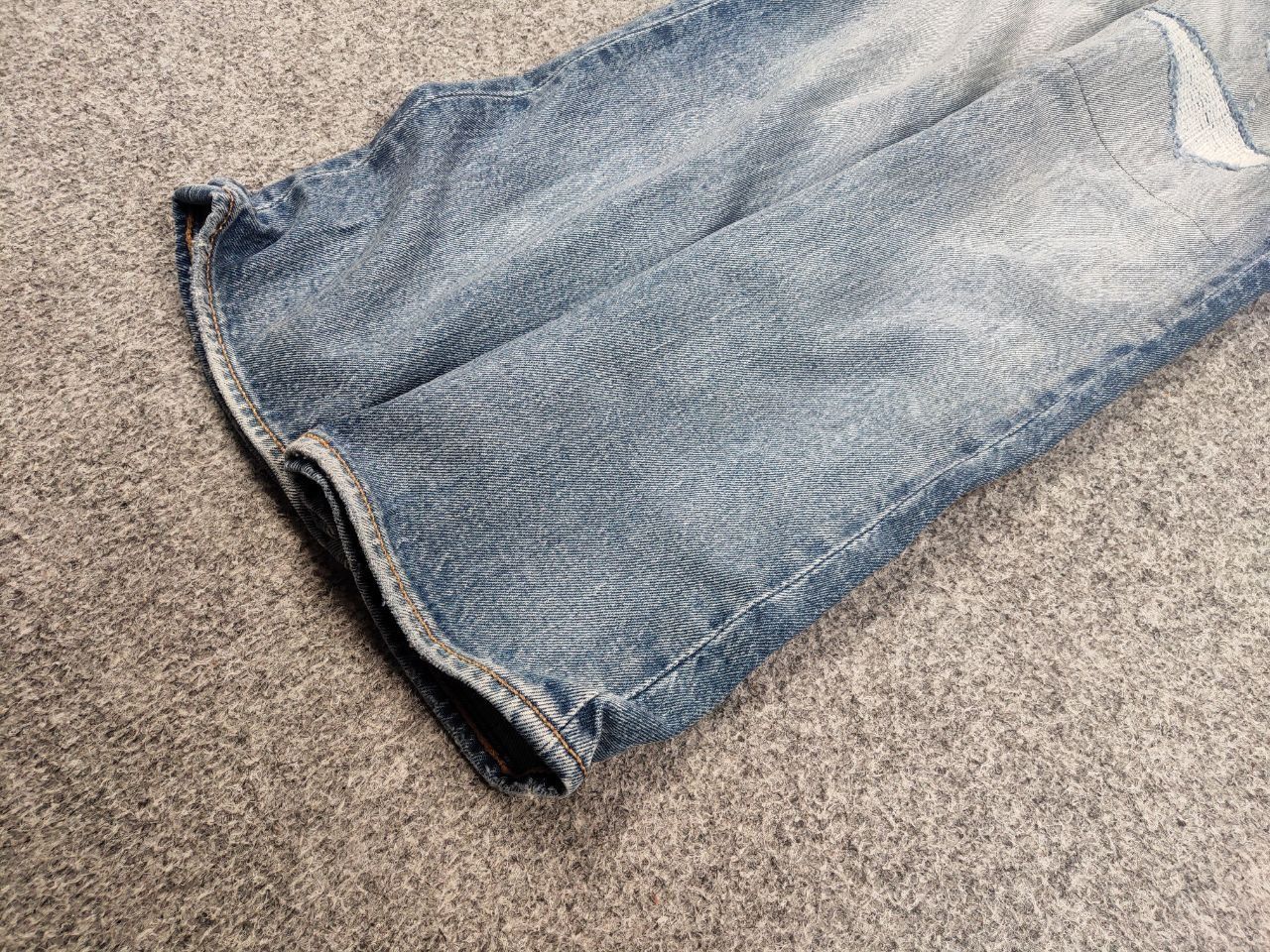 Levi's Levis 501 Patchwork Denim Distressed Jeans Vintage Style Size US 34 / EU 50 - 6 Thumbnail