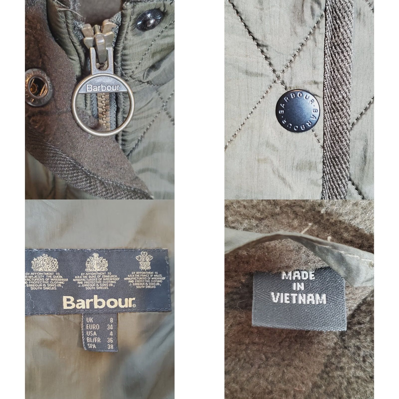 Barbour Barbour Cavalry Polarquilt Jacket Dark Olive Green LQU0087OL91 Women's USA 4 Size S / US 4 / IT 40 - 8 Thumbnail