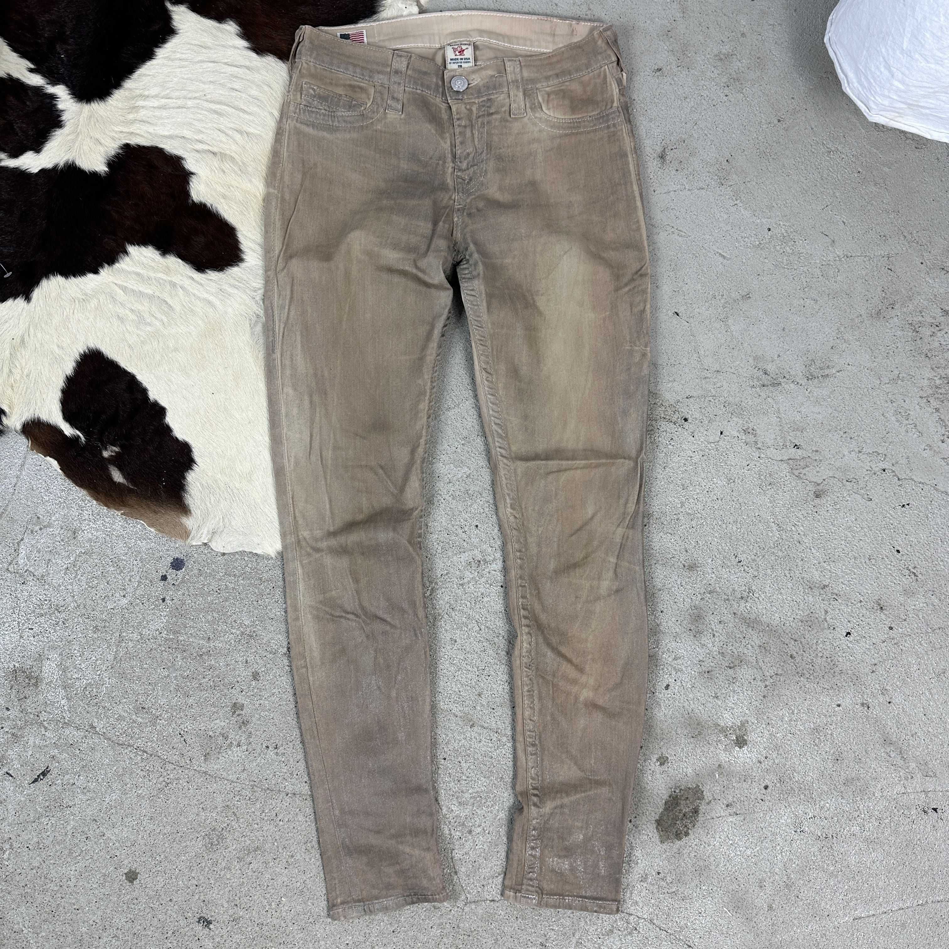 True Religion Vintage Y2K Casual True Religion Silver Waxed Pants Size 26" / US 2 / IT 38 - 6 Thumbnail
