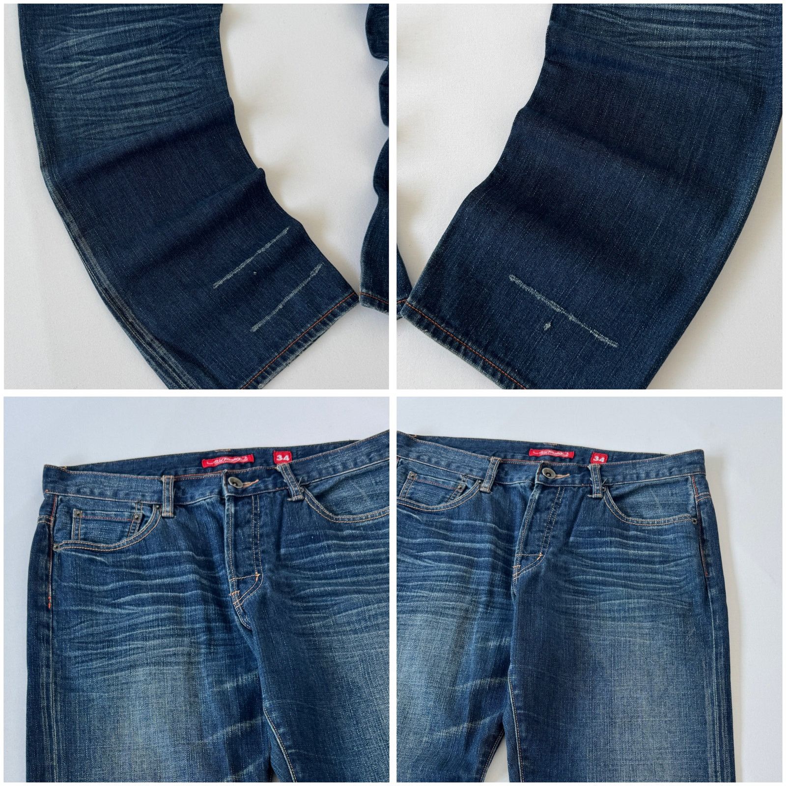 Ed Hardy Ed Hardy “Death or Glory” Embroidered Denim Jeans Size US 34 / EU 50 - 4 Thumbnail
