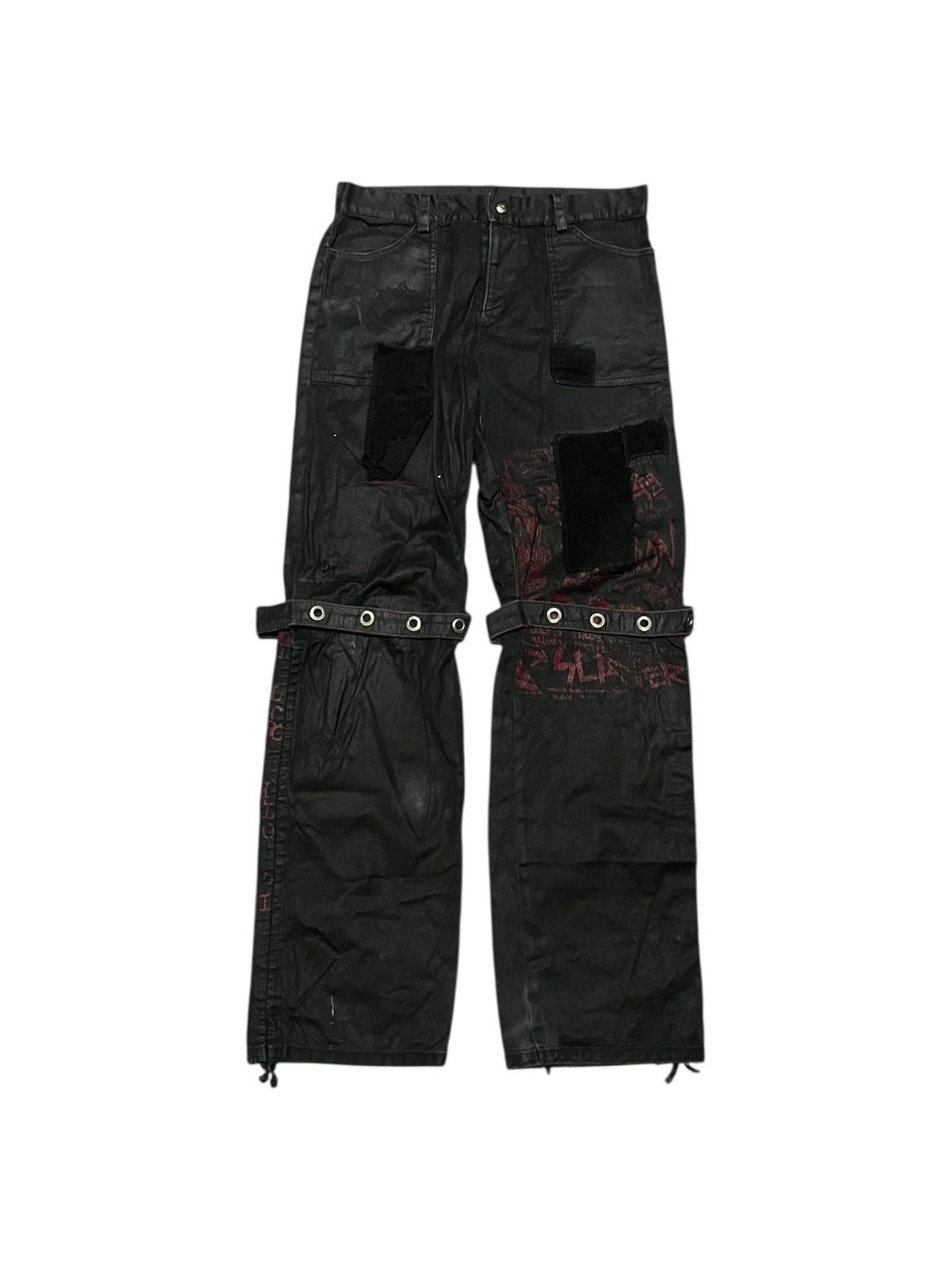 Other H. Naoto Anarchyism Crust Patchwork Waxed Bondage Pants