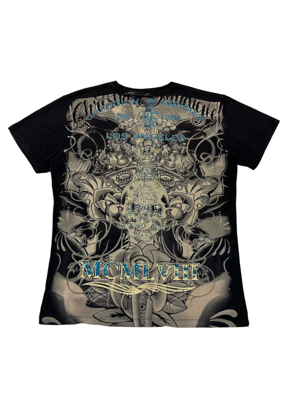KMRii 2000s Christian Audigier Goa Lgb Beauty Beast Jnco Y2K Style Size US L / EU 52-54 / 3 - 5 Thumbnail
