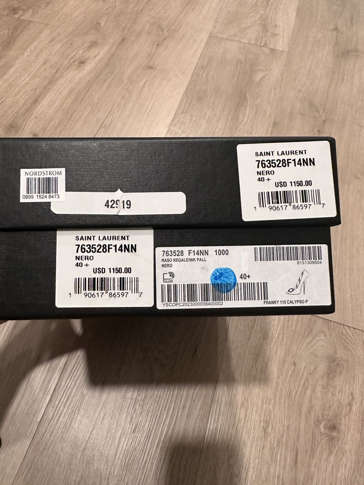 Saint Laurent Paris Franky Crystal Buckle Peep Toe Pump Size US 10.5 / IT 40.5 - 9 Thumbnail
