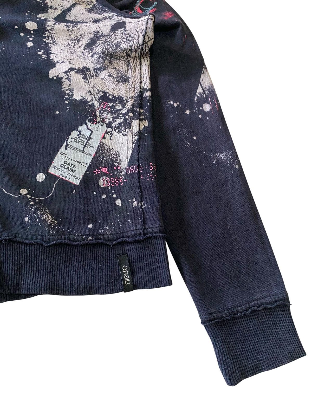 Japanese Brand Fur Vintage O’Neill Hoodie Paint Splatter Distressed Grunge Size US M / EU 48-50 / 2 - 6 Thumbnail