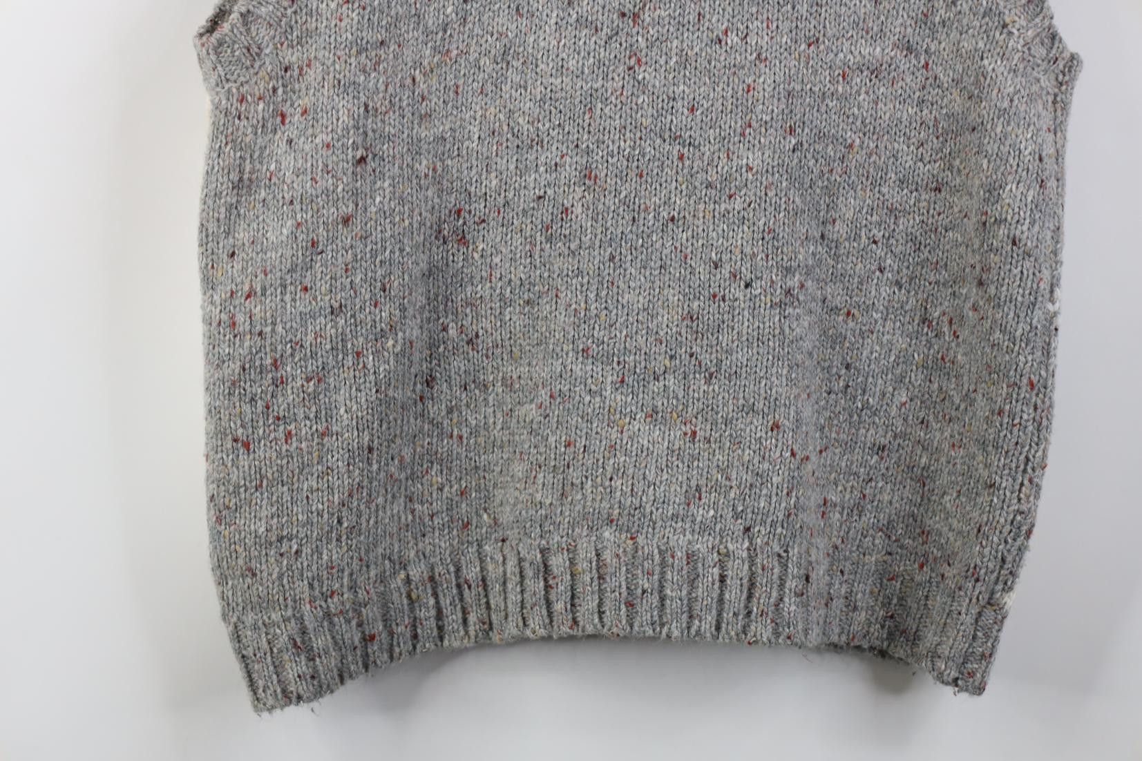 Vintage Vintage 70s Streetwear Fleck Argyle Wool Knit Sweater Vest Size L / US 10 / IT 46 - 8 Thumbnail