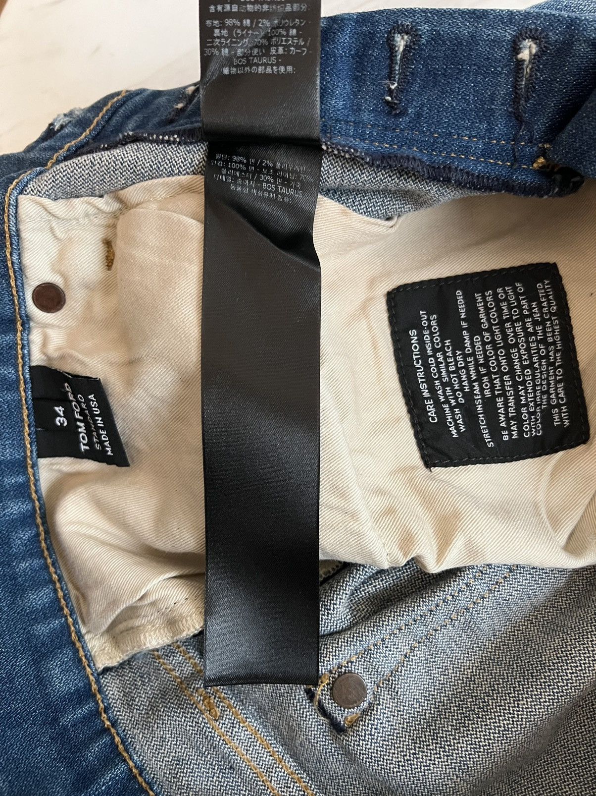 Tom Ford Tom Ford Standard Fit Whashed Blue Jean 34 98% Cotton Size US 34 / EU 50 - 12 Thumbnail