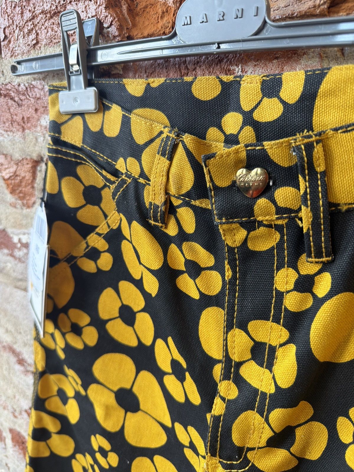 Carhartt Wip × Marni Marni x Carhartt WIP Workwear Pants (Yellow SZ XXS) Size US 26 / EU 42 - 4 Thumbnail
