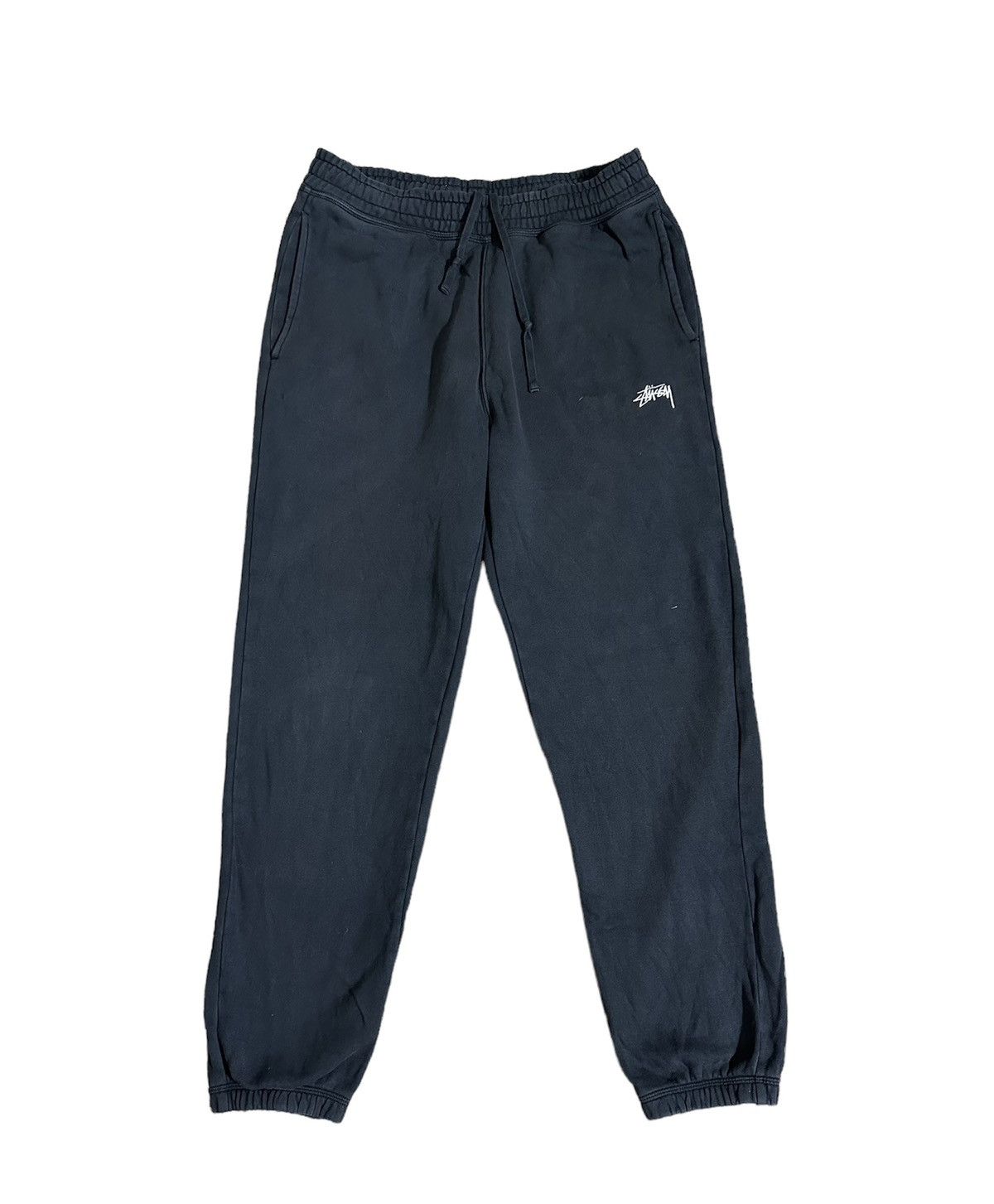 image of Skategang x Stussy Waist 32-36 Inch Spellout Sweatpant in Black, Men's (Size 34)