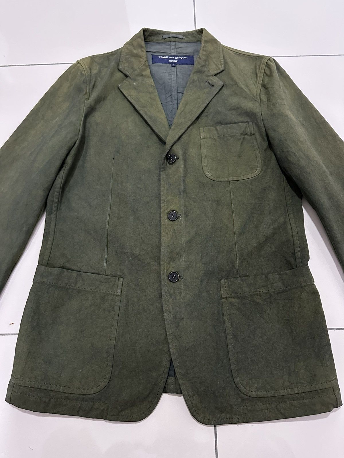 Comme des Garcons × Comme des Garcons Homme Plus AD04 Comme Des Garcons Homme Jacket Olive Color Design Size US L / EU 52-54 / 3 - 4 Thumbnail