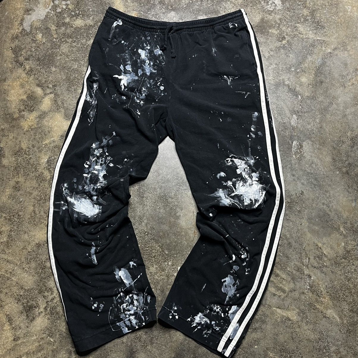 Vintage vintage striped faded black painter sweats Size US 32 / EU 48 - 1 Thumbnail