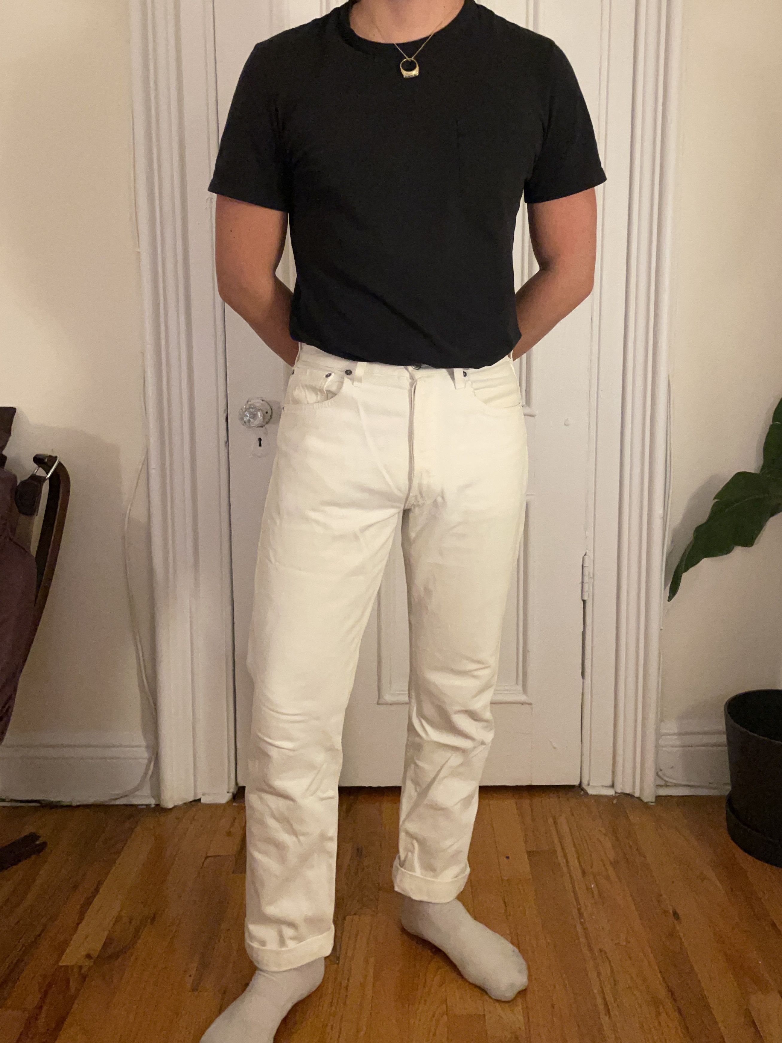 Levi's Vintage Clothing White Vintage Levi 501's Size US 31 - 2 Thumbnail