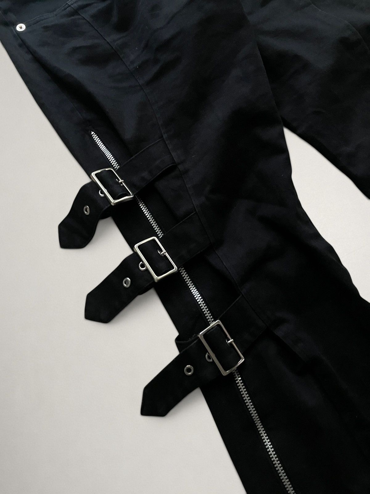 Fotus Black Peace Now Bootcut bondage pants Size US 30 / EU 46 - 2 Thumbnail
