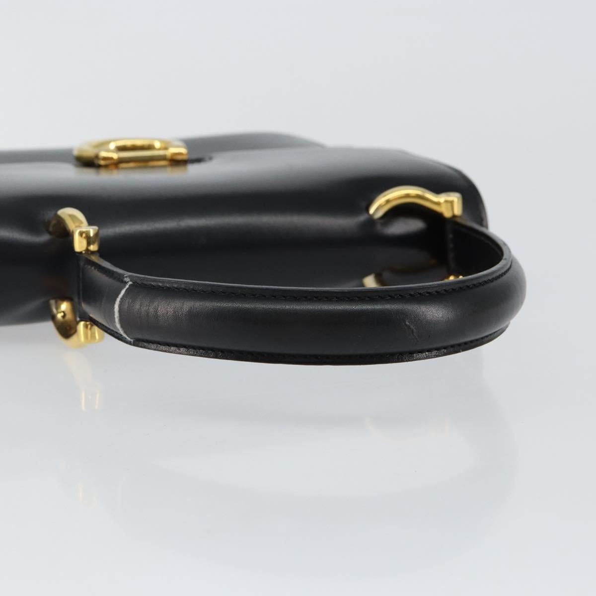 Celine CELINE Hand Bag Leather Black Gold Size ONE SIZE - 7 Thumbnail
