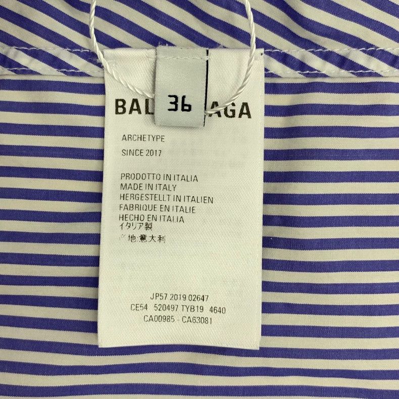 Balenciaga Balenciaga size 36 Blue striped logo monogrammed lace up b Size XS / US 0-2 / IT 36-38 - 6 Thumbnail