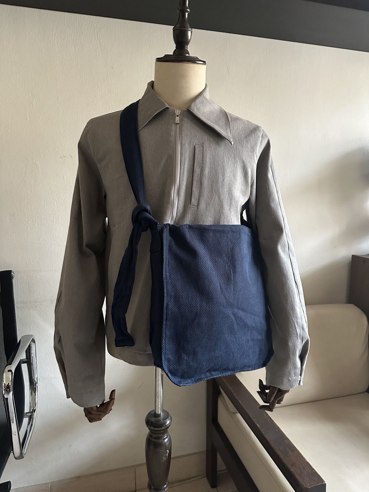 Japanese Brand 1990s Japanese Indigo Zudabukuro Kendo Sling Bag Size ONE SIZE - 8 Thumbnail