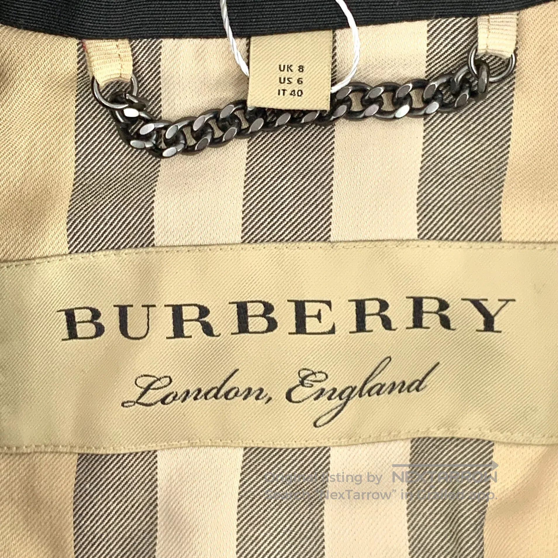 Burberry Burberry Black Collar Double Breasted Long Sleeve Belted T Size S / US 4 / IT 40 - 5 Thumbnail