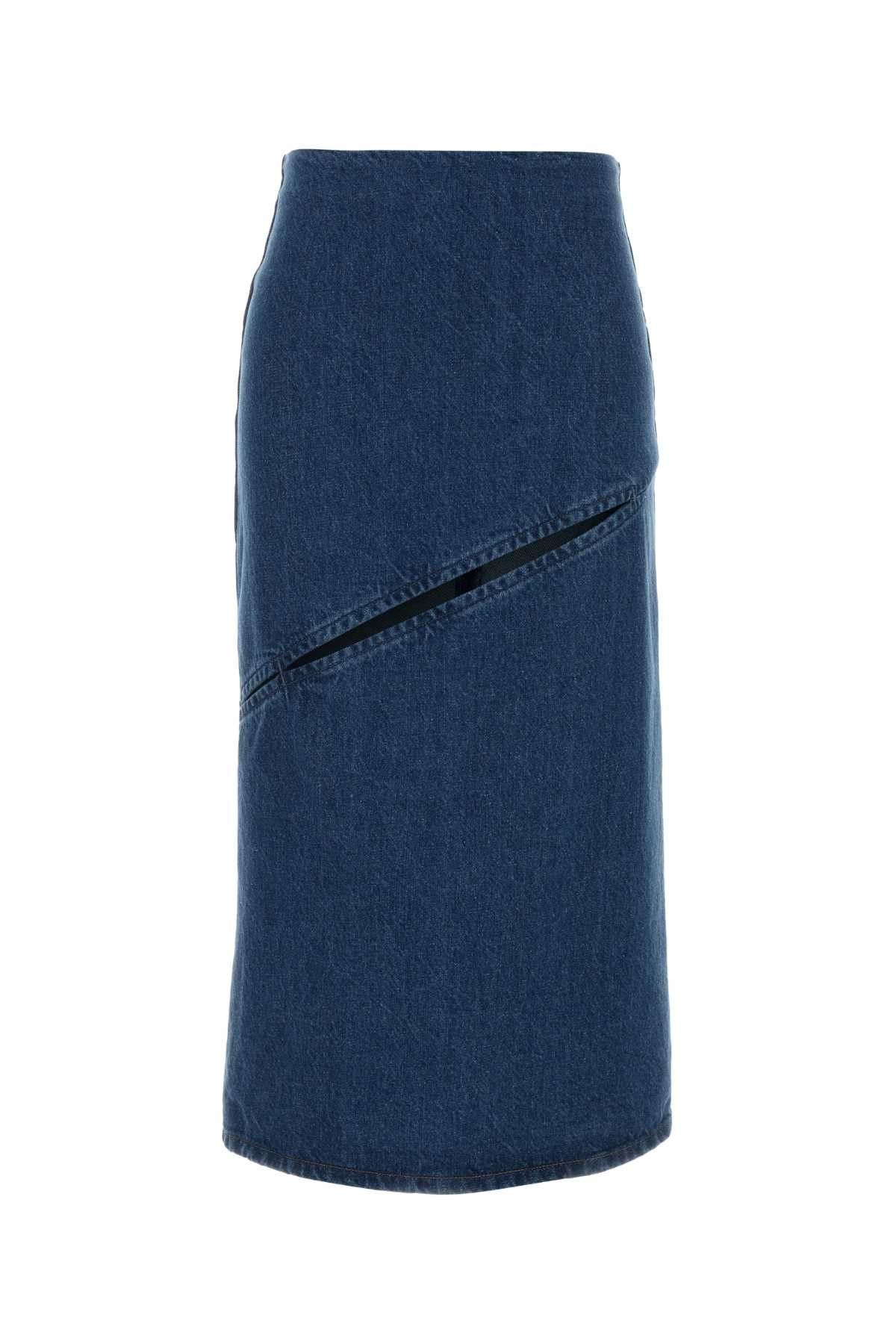 Jil Sander Denim Skirt Size 28" / US 6 / IT 42 - 1 Thumbnail