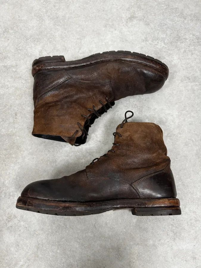 Vintage Ernesto Dolani Brown Eroded Suede Leather Boots Size US 9 / EU 42 - 3 Thumbnail