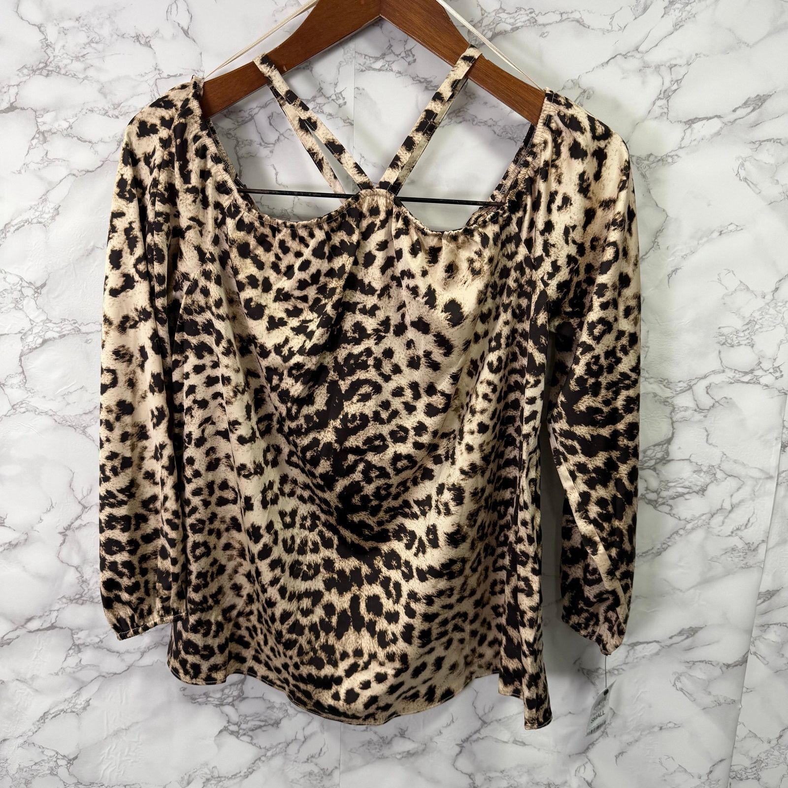 Macys I.N.C Women’s Blouse Top sz S Animal Print NEW # G529 Size S / US 4 / IT 40 - 1 Thumbnail
