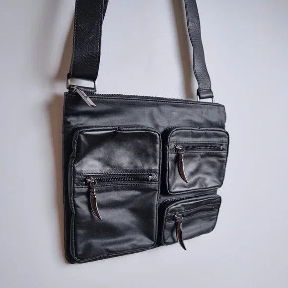 Other Kien Leather & Waxed Cotton Crossbody - Black (NEW) Size ONE SIZE - 1 Thumbnail