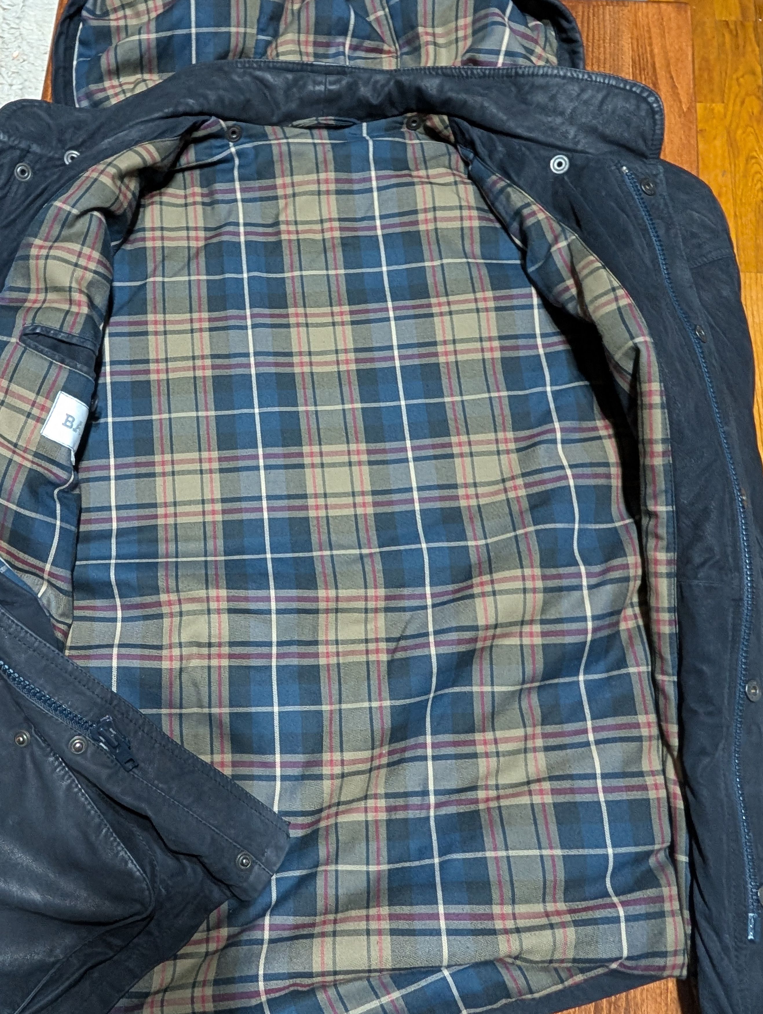 Bally Vintage Nubuck Padded Leather Parka Navy Blue Size US L / EU 52-54 / 3 - 6 Thumbnail