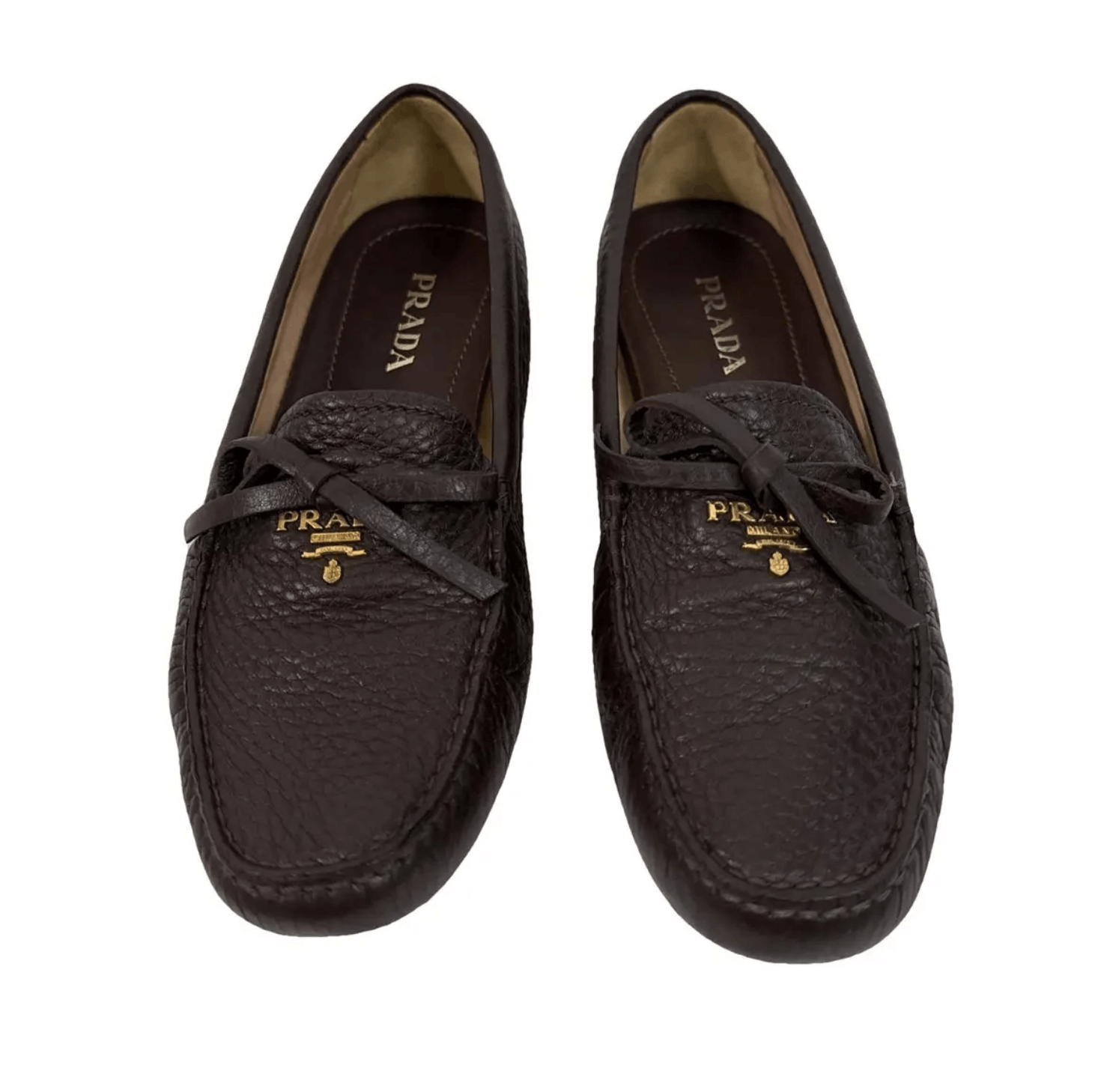 Prada Prada 90s/00s Brown Logo Loafers Size US 8.5 / IT 38.5 - 1 Thumbnail