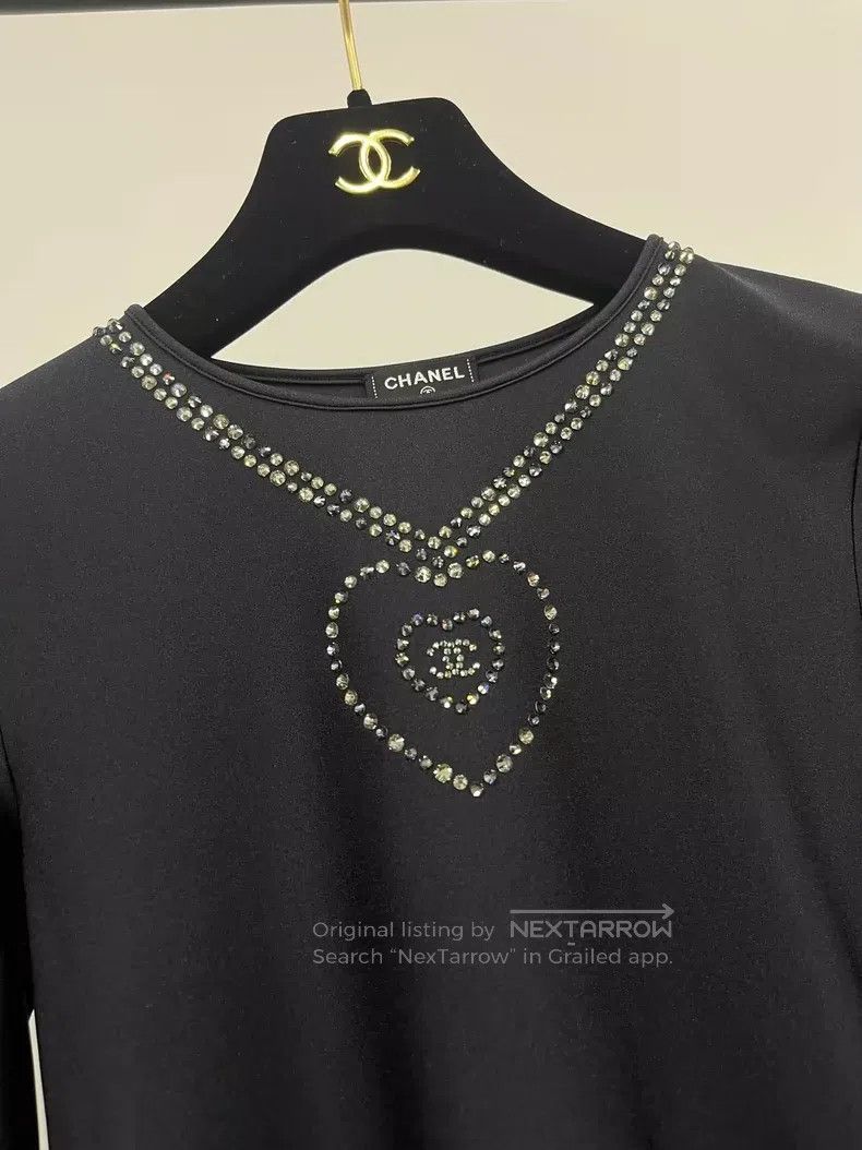 Chanel Chanel Hot Diamond Love Black Undershirt Size XXS / US 00 / IT 34 - 2 Thumbnail