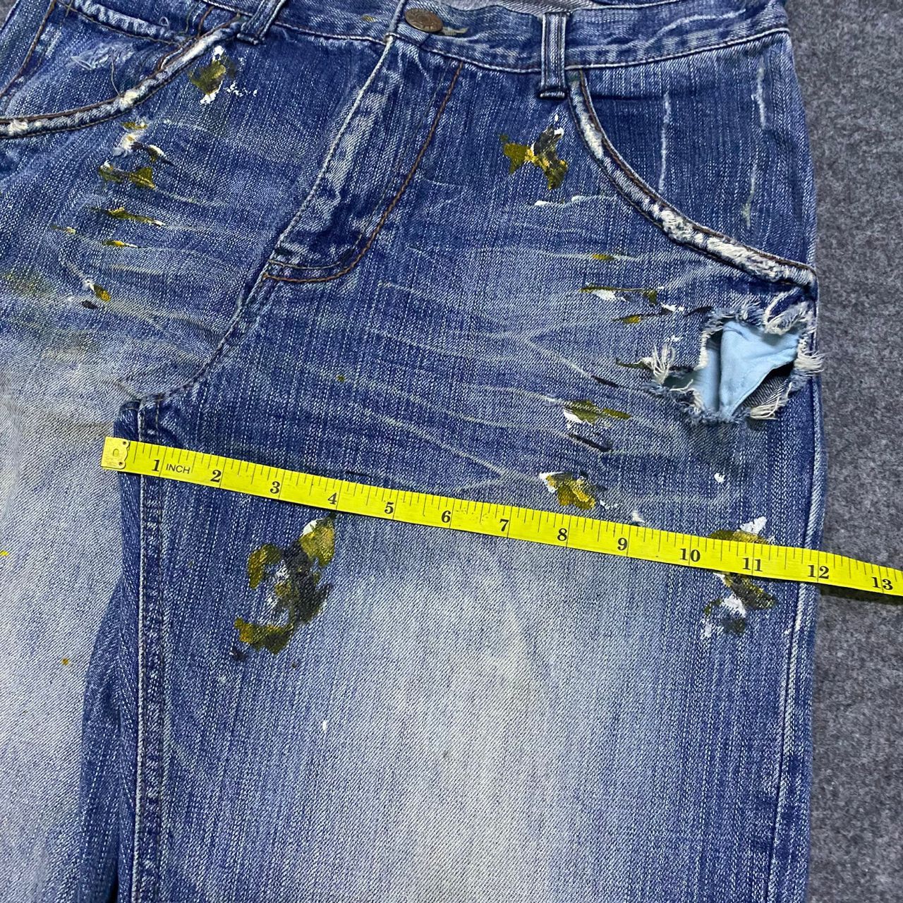If Six Was Nine 💥Best Offer💥Vintage Global Work Splash Colour Denim Size US 32 / EU 48 - 6 Thumbnail
