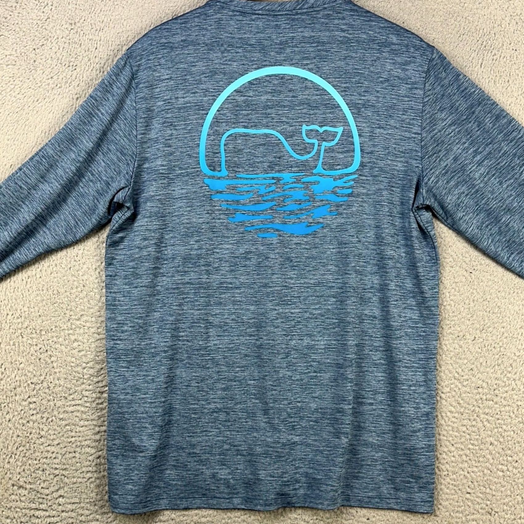 Vineyard Vines Vineyard Vines Performance Shirt Mens Medium Blue Pullover Crew Neck Logo Stretch Breathable Long Sleeve Running Cross Training Mens Size US M / EU 48-50 / 2 - 4 Thumbnail