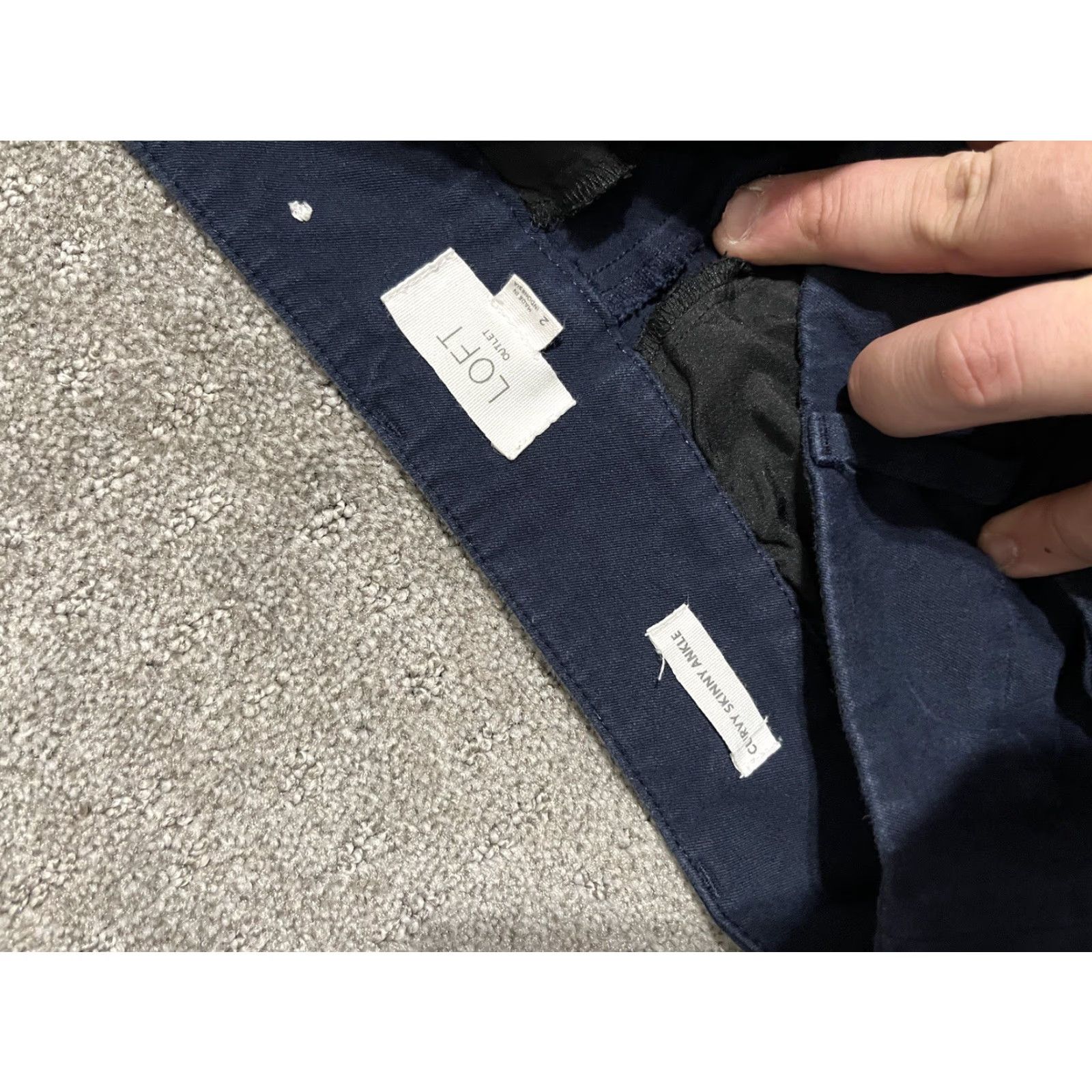 Loft VINTAGE LOFT Women's Dress Pants Skinny Ankle Size 2 Blue Casual Pockets Size 26" / US 2 / IT 38 - 5 Thumbnail