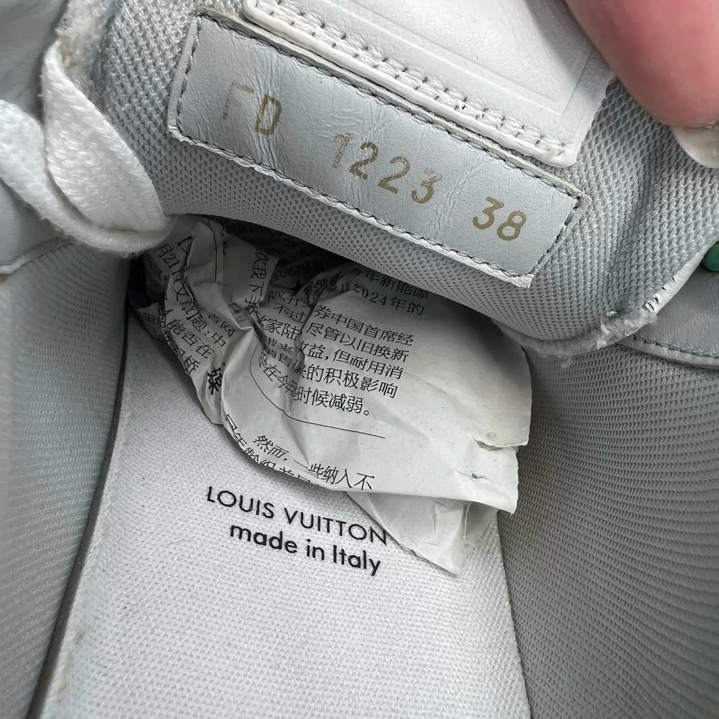 Louis Vuitton LV Trainer White Cement 38 New Size US 7.5 / IT 37.5 - 5 Thumbnail