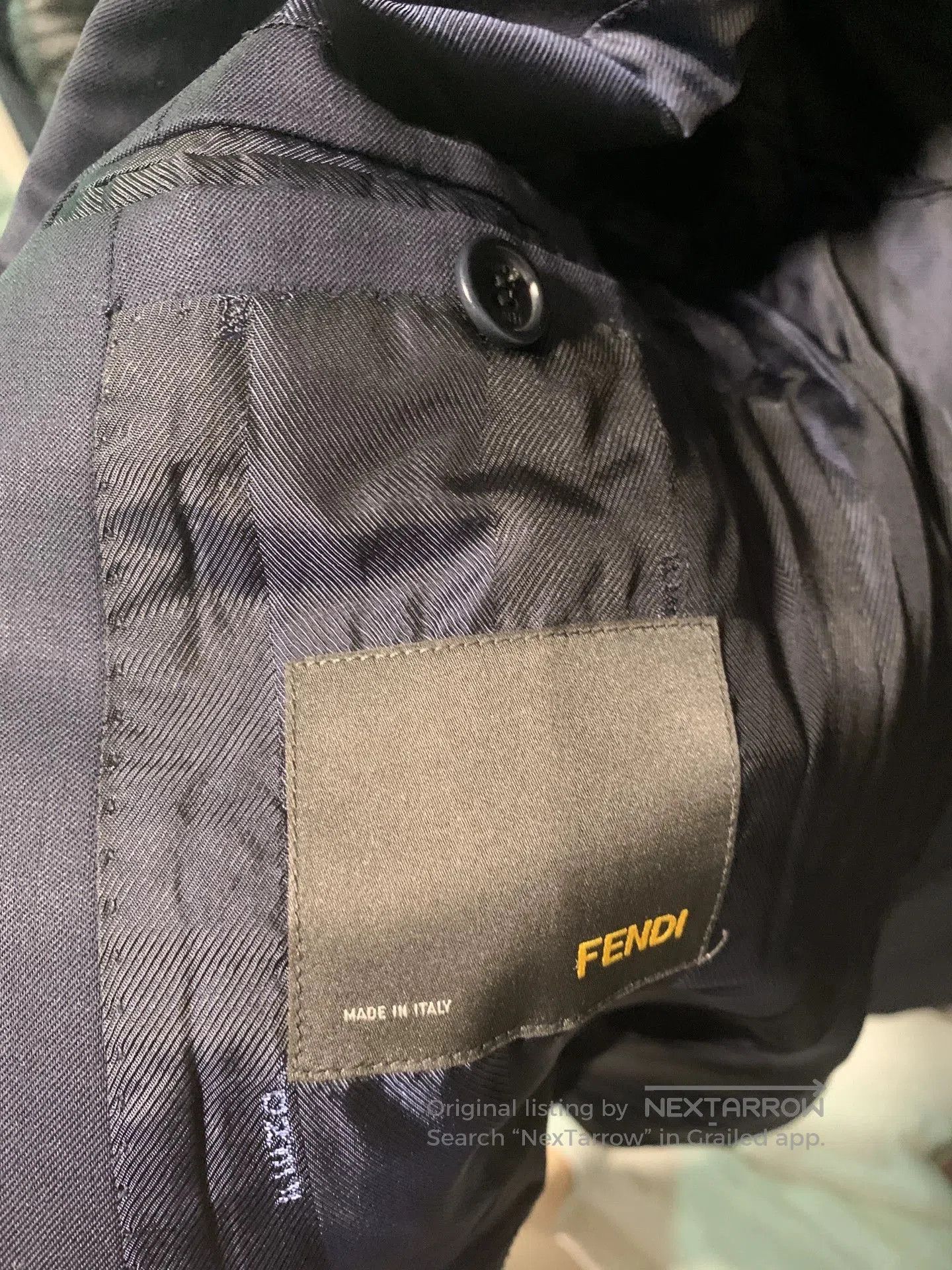 Fendi fendi navy wool suit with logo sleeve. Size US L / EU 52-54 / 3 - 5 Thumbnail