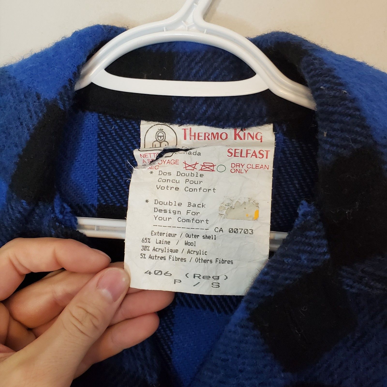 Vintage Vintage 80s Thermo King Wool Plaid Shacket Blue Size S Size US S / EU 44-46 / 1 - 4 Thumbnail