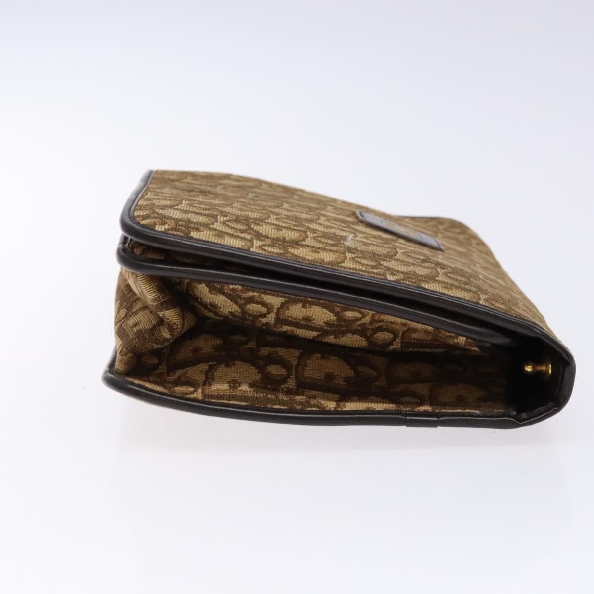 Dior DIOR Trotter Canvas Shoulder Bag Brown Gold Size ONE SIZE - 4 Thumbnail