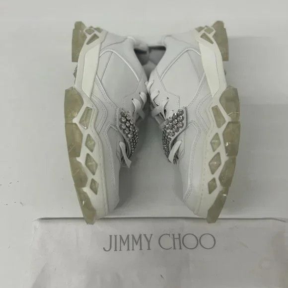Jimmy Choo Jimmy Choo Men's White Diamond X Strap Low Sneakers - EU43 Size US 10 / EU 43 - 4 Thumbnail