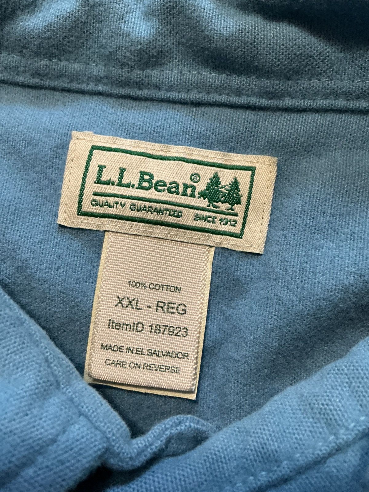 L.L. Bean L.L. Bean Chamois Cloth Flannel Button Front L/S Shirt Size US XXL / EU 58 / 5 - 5 Thumbnail