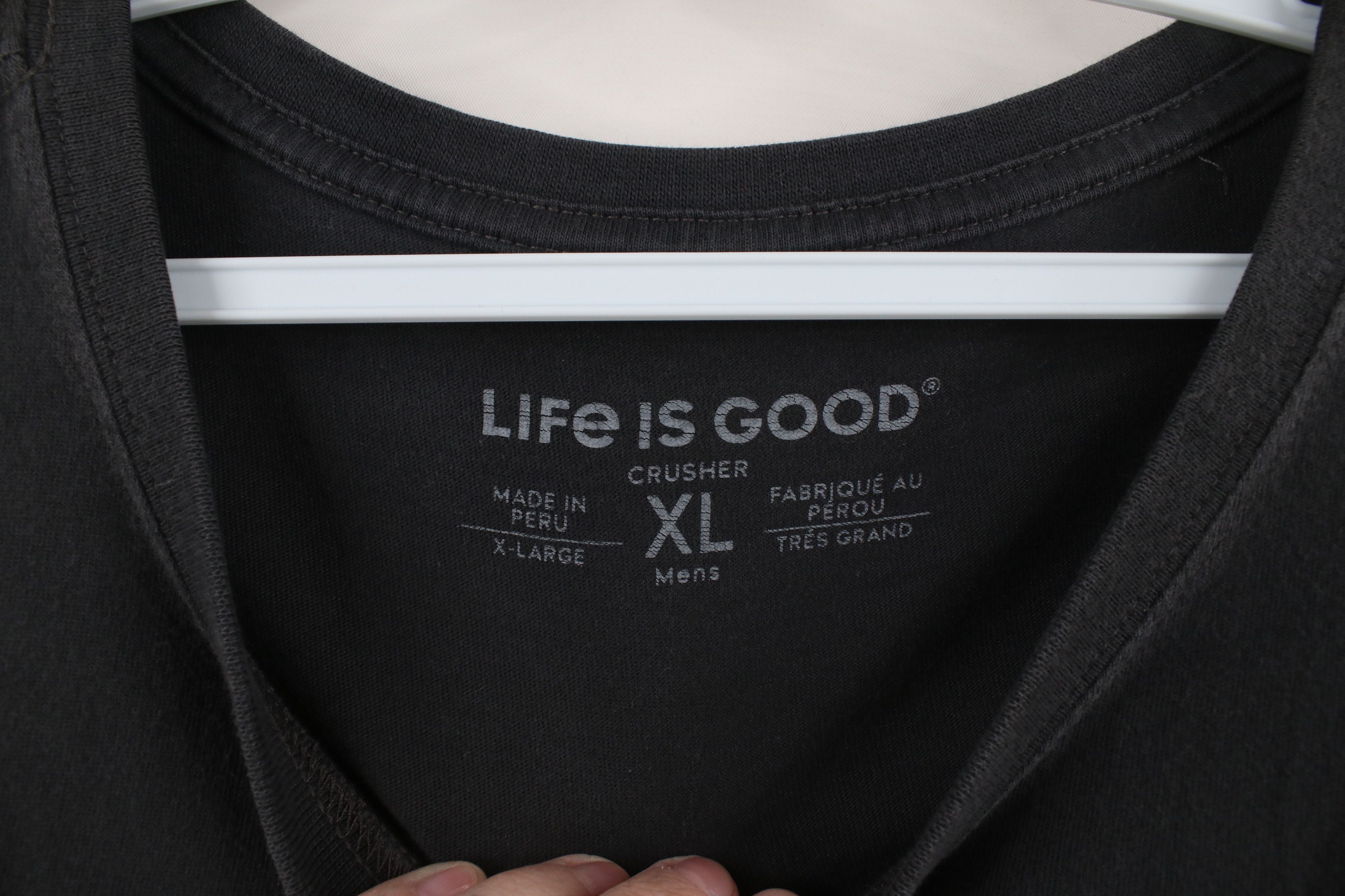 Life is Good × Vintage Life Is Good Crusher Call Me Old Fashioned T-Shirt Dark Gray Size US XL / EU 56 / 4 - 6 Thumbnail
