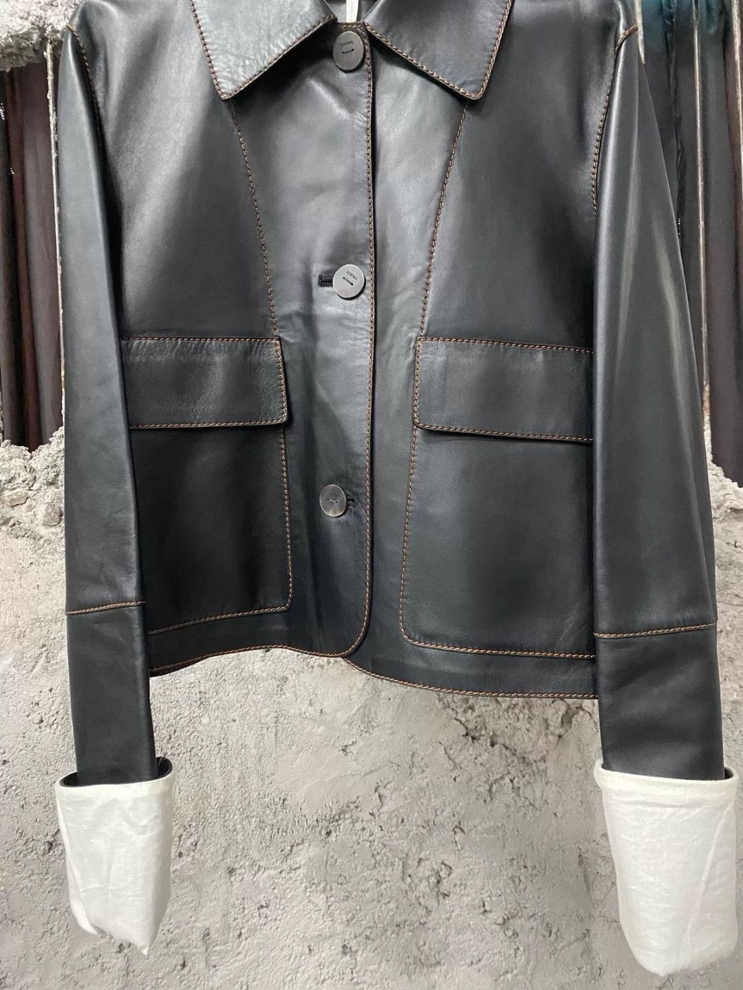 Loewe LOEWE Lambskin Leather Jacket - yw Size XS / US 0-2 / IT 36-38 - 3 Thumbnail