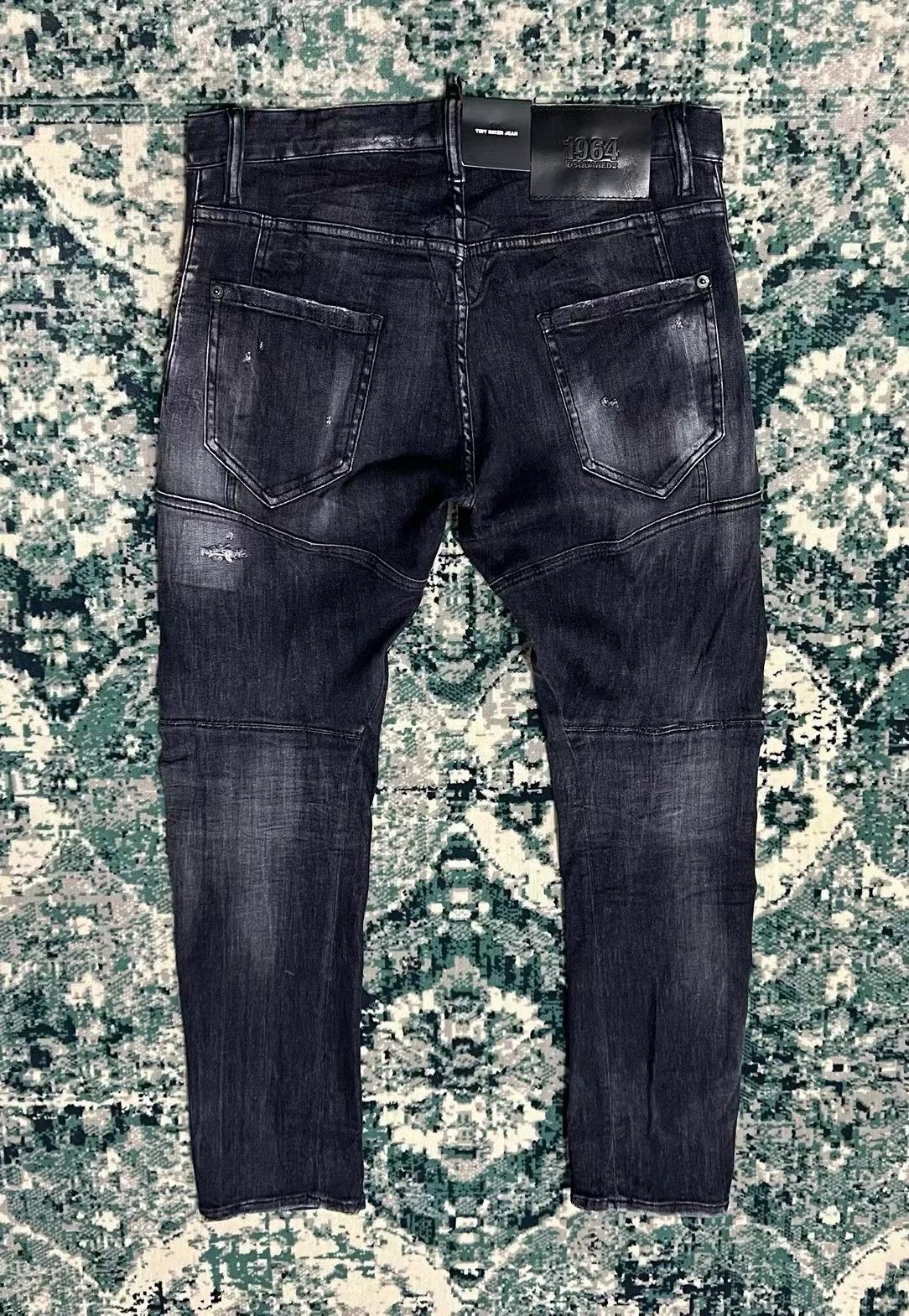 Dsquared2 Dsquared2 TIDY BIKER black gray washed patch slim 9 jeans Size US 28 / EU 44 - 2 Thumbnail