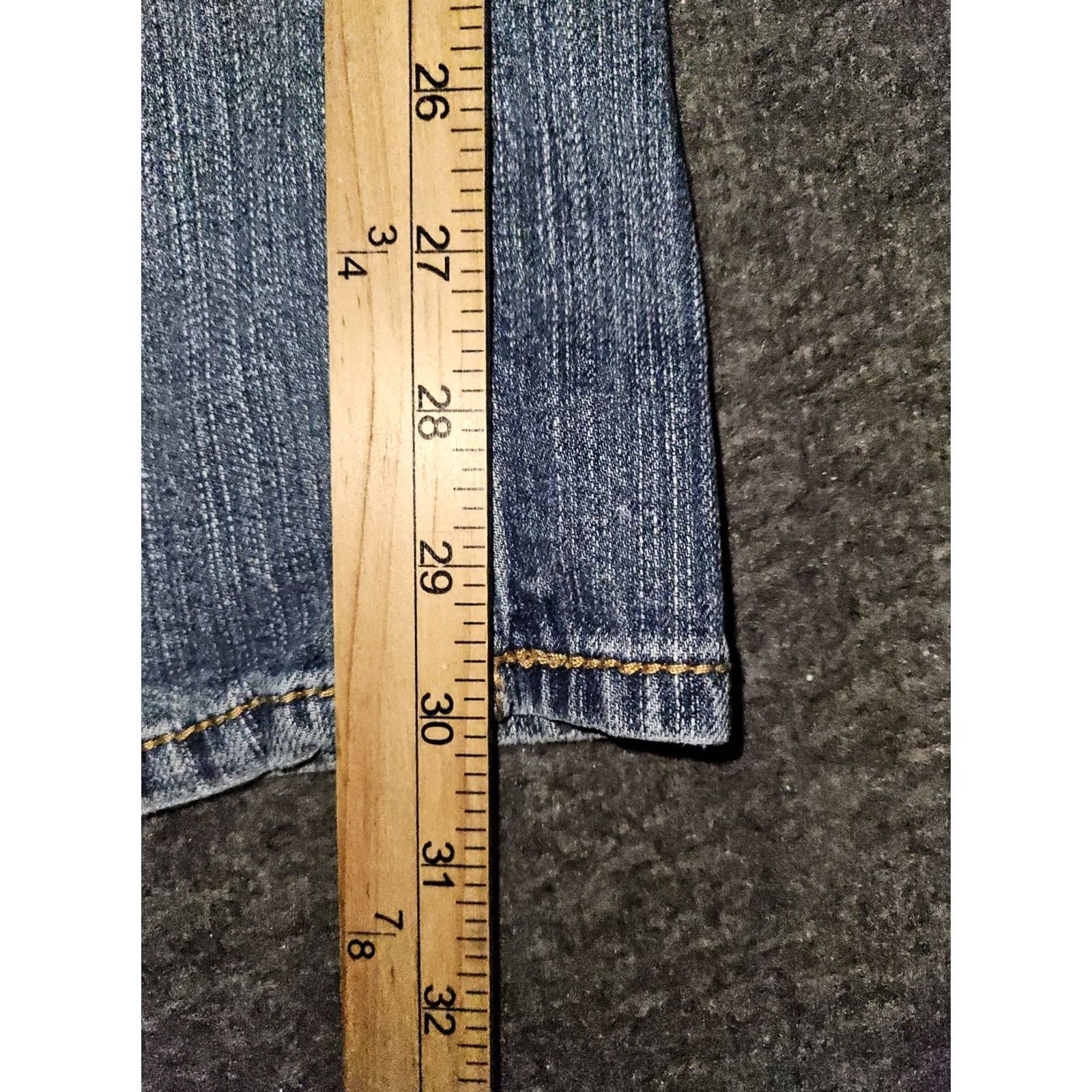 Vintage Aéropostale Bayla Skinny Jeans Women's 7/8 Low Rise Blue Straight Casual Preppy Size 28" / US 6 / IT 42 - 6 Thumbnail