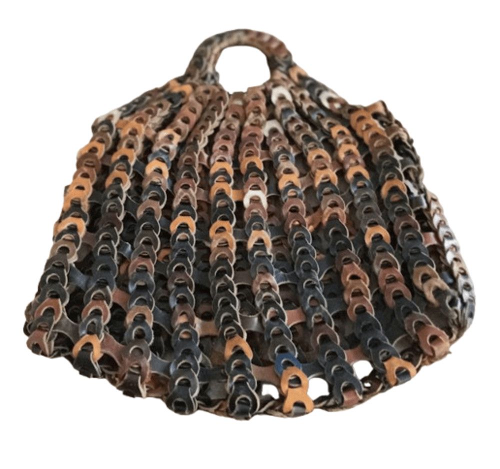 Vintage 1960s Vintage RARE Leather Chain Link Handbag Excellent Size ONE SIZE - 1 Thumbnail