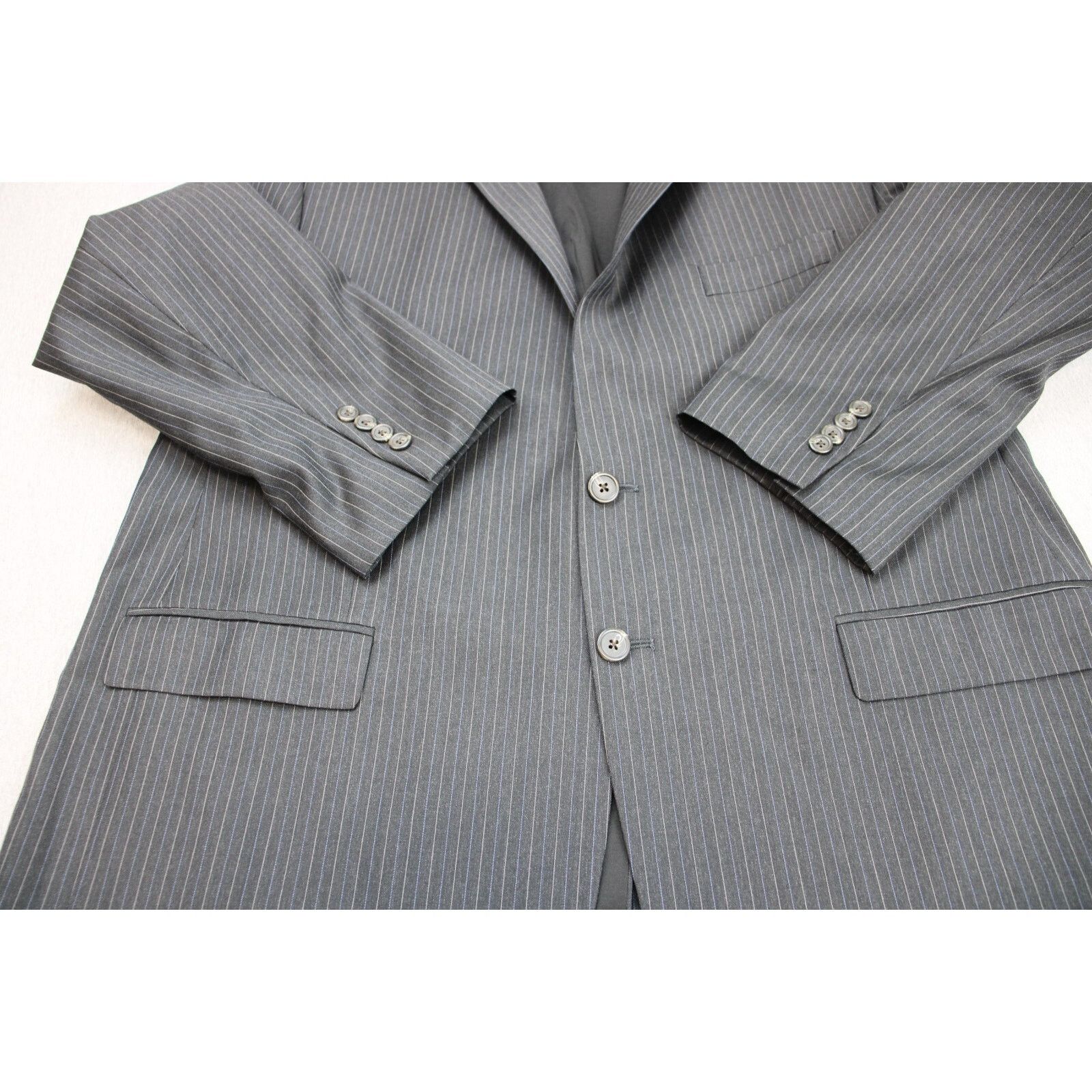 Lauren Ralph Lauren Lauren Ralph Lauren Blazer Mens 48R Gray Striped Wool Size 48R - 9 Thumbnail