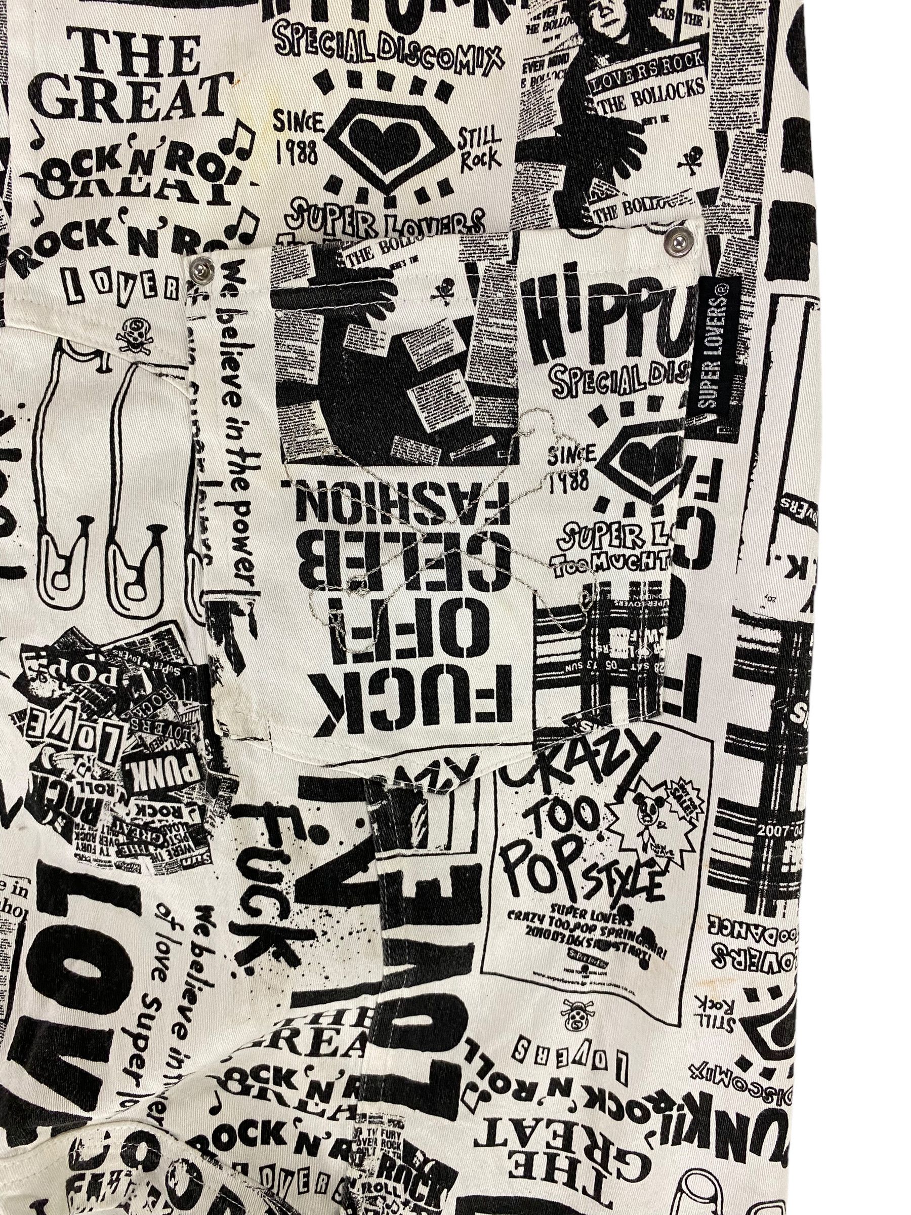 Designer × Hysteric Glamour × Japanese Brand Superlovers spike allover print punk drop crotch pant Size US 30 / EU 46 - 9 Thumbnail