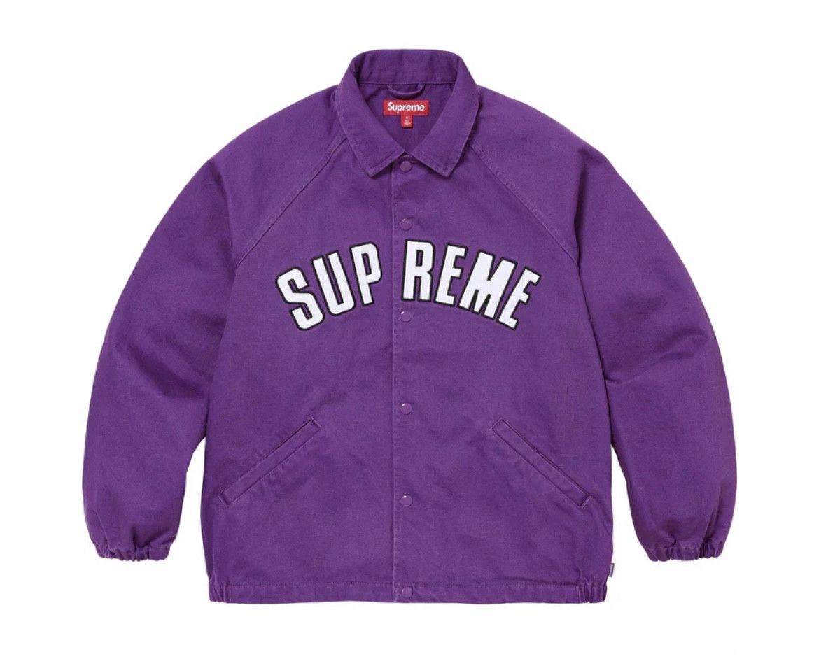 Supreme Supreme Arc Denim Coaches Jacket Purple XL | Grailed