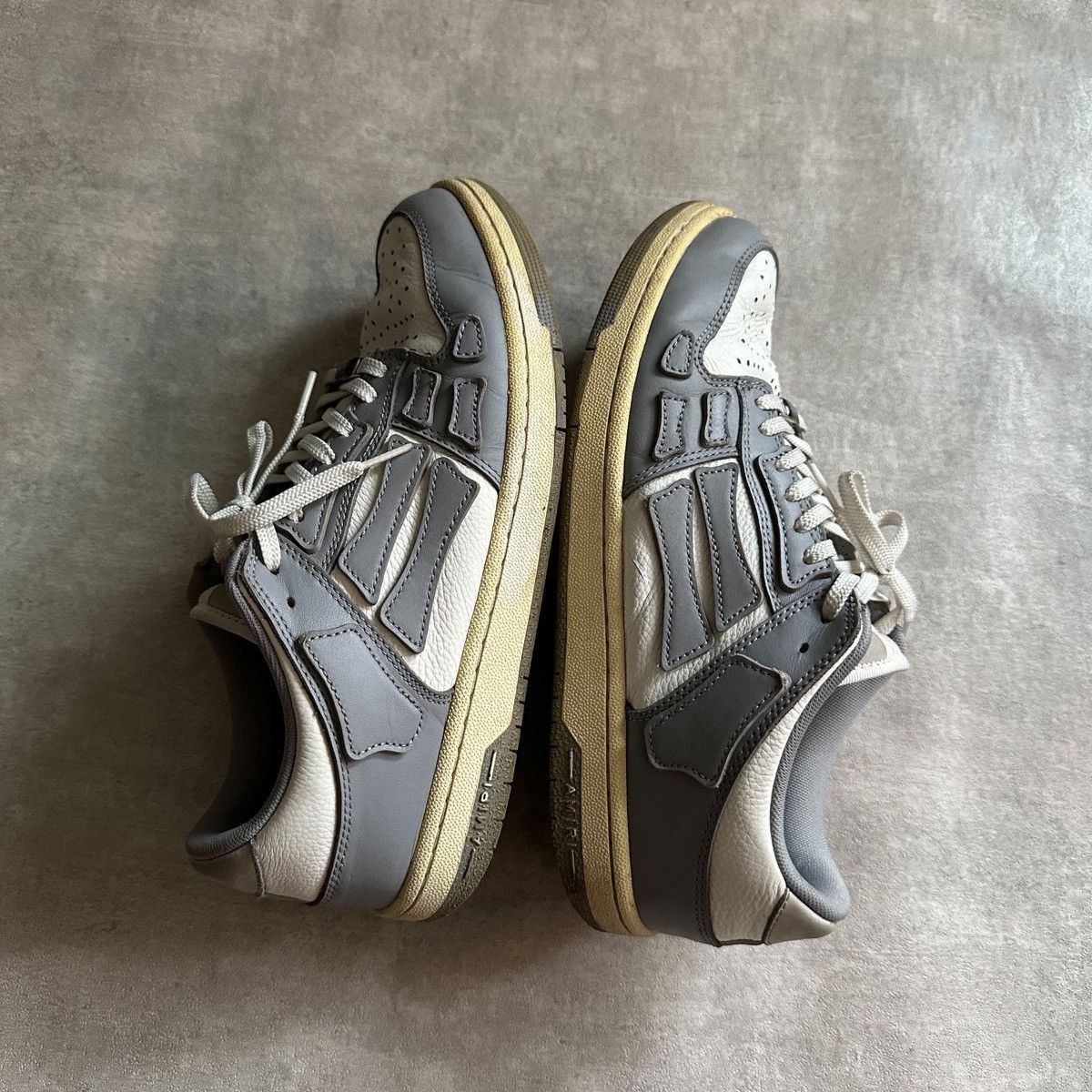 Amiri Amiri Skel Sneakers - White/Grey Size US 10 / EU 43 - 3 Thumbnail