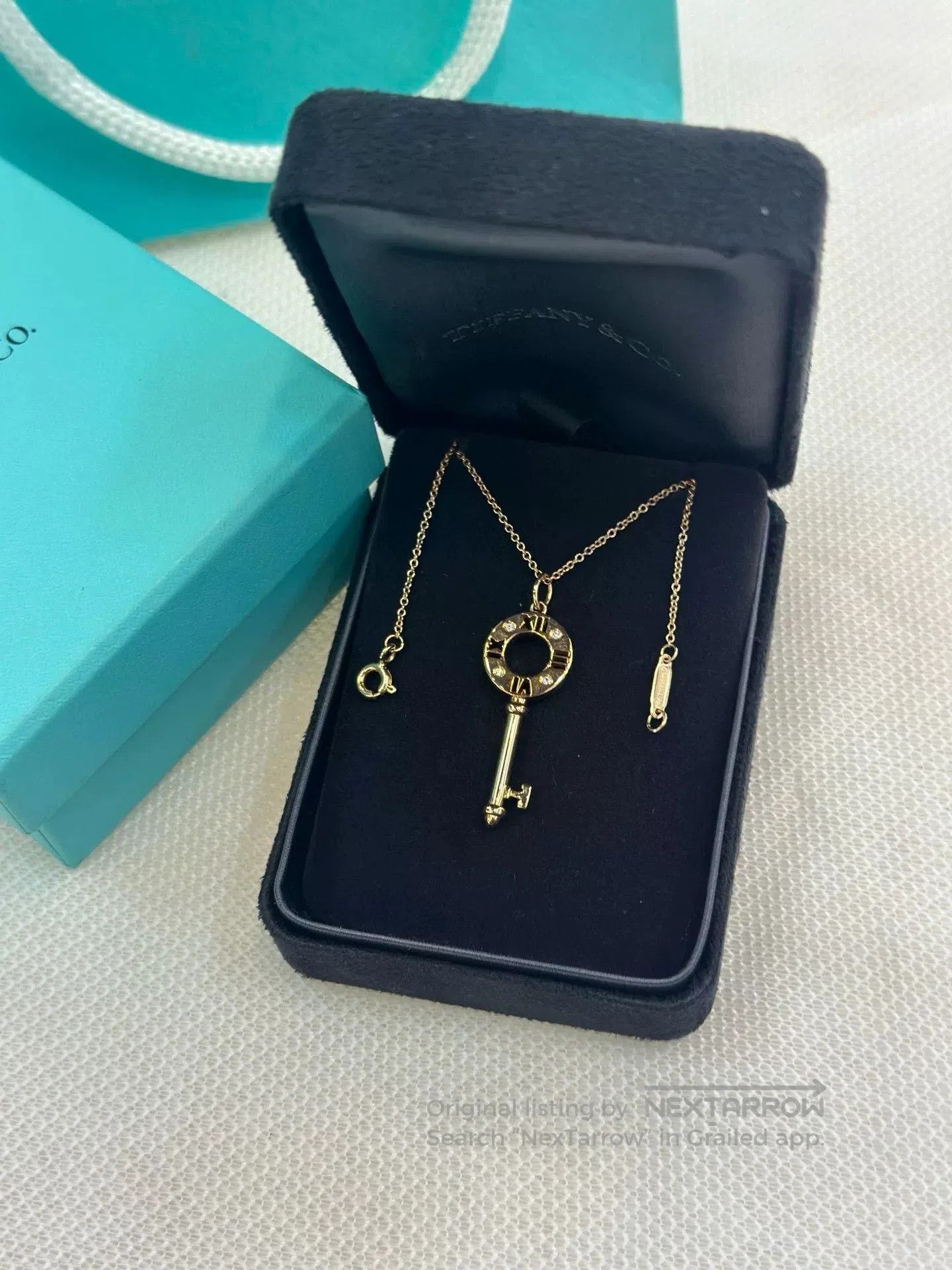 Tiffany & Co. Tiffany & Co. 18k Rose Gold Diamond Key Necklace. Size ONE SIZE - 2 Thumbnail