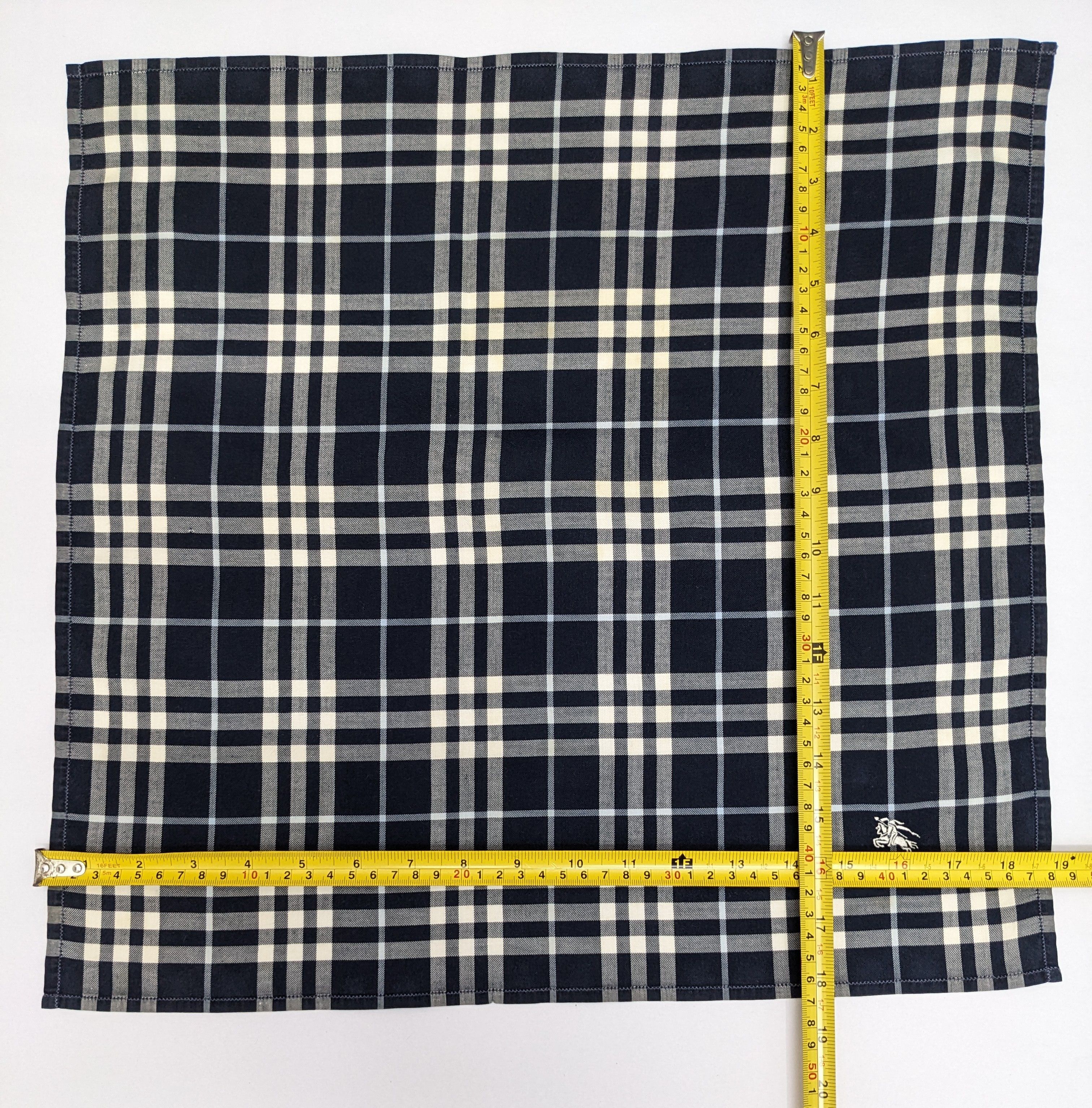 Burberry Prorsum Burberry Handkerchief Navy Blue Embroidered Prorsum Knight Size ONE SIZE - 4 Thumbnail